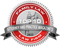 Attorney and Practice Magazine's Top 10 Family Law Law Firm badge
